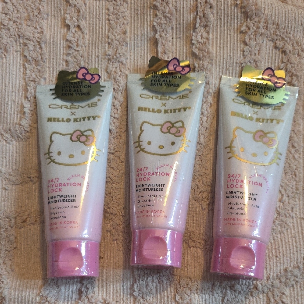 Creme And Hello Kitty Lightweight Moisturizer Set Of 3, New